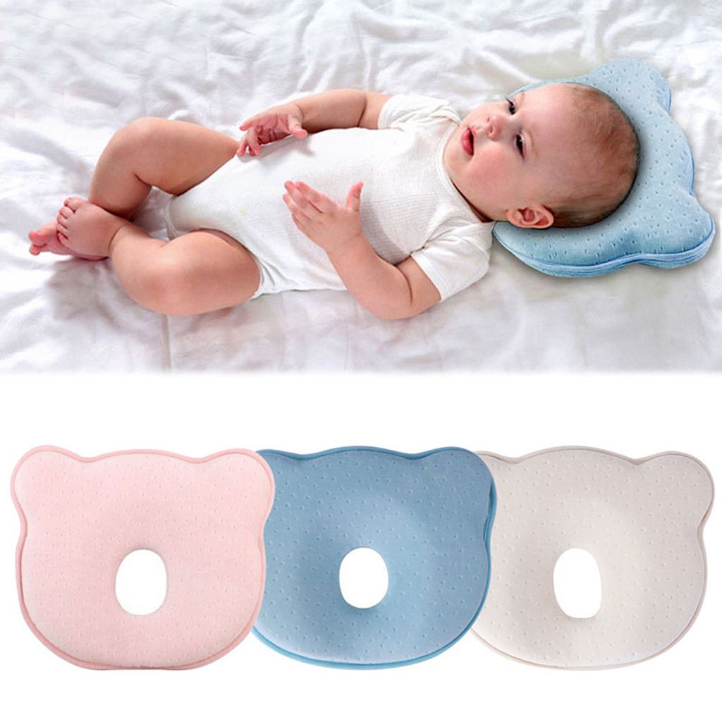 Baby Kissen Lagerungskissen Kopfkissen Kopfstütze gegen Verformung Babykopfkisse 