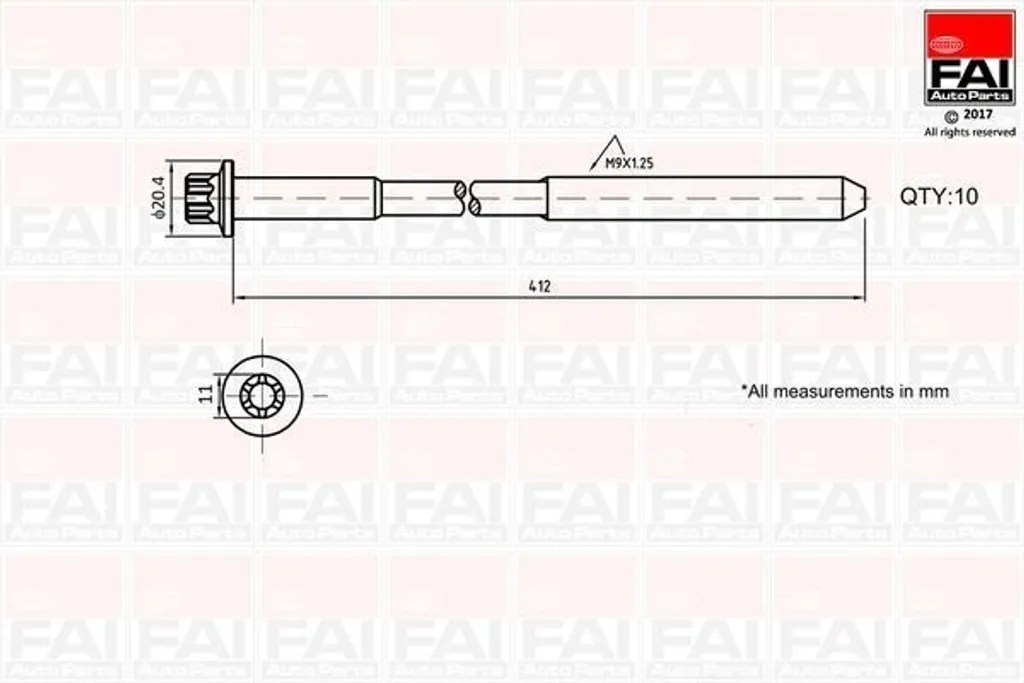 Jeu de vis de culasse moteur pour SUV Land Rover Freelander B292 FAI