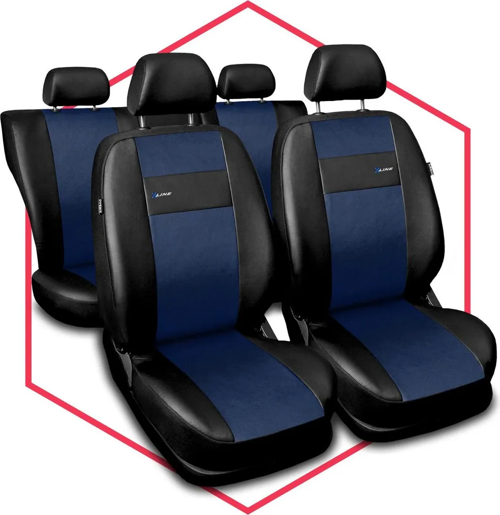 Set Coprisedili Opel Mokka Blu e Nero - Fodere Auto Universali Resistenti - 12