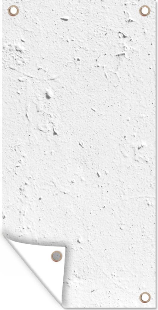 MuchoWow 80x160 cm Outdoor-Poster Gartendeko Sichtschutz Garten Poster für den Garten Wand - Weiß - Farbe