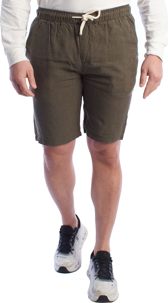 inMyHood Herren Leinen-Bermudashorts mit Kordelzug HS24MBE09