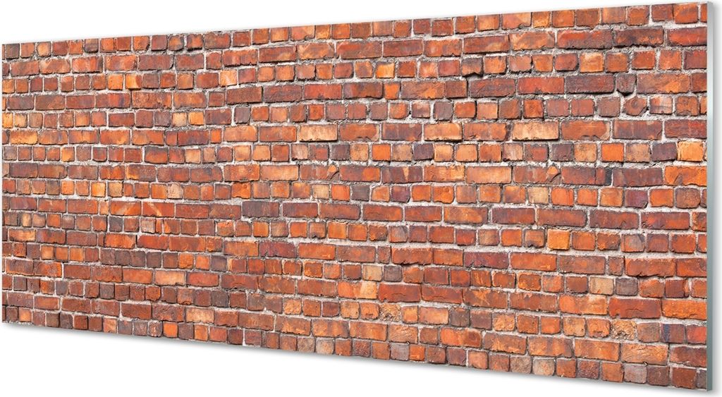 Glasbilder 125x50 Wandkunst Vintage brick wall Produktbild 