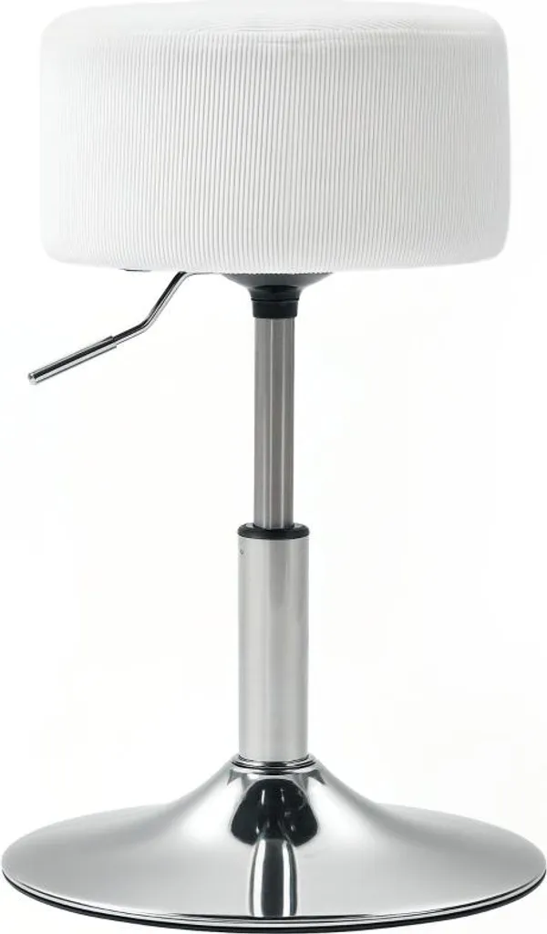 Tabouret de cuisine blanc pour îlot central réglable et très confortable