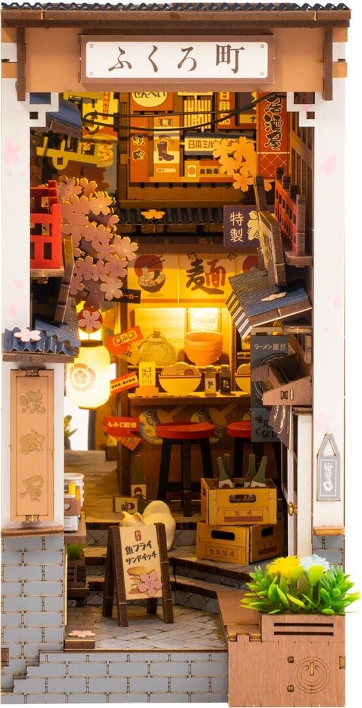 Rolife 3D-Holz-Puzzle Book Nook 'Sakura Wine Alley'