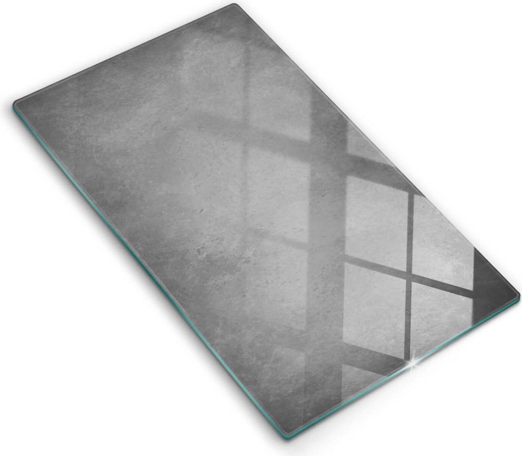 Glasschneideplatte - Herdabdeckplatte - 30x52 cm - Schneidebrett - Spritzschutz - Konkreter Texturhintergrund