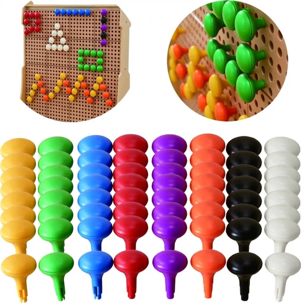 Accessoires de Motricité Fine : 64 Chevilles pour Planche Masterkidz - 7
