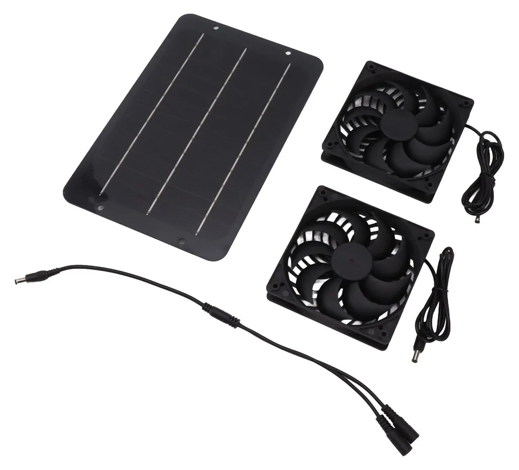 Kit ventilation solaire 10W contre la chaleur en serre et poulailler