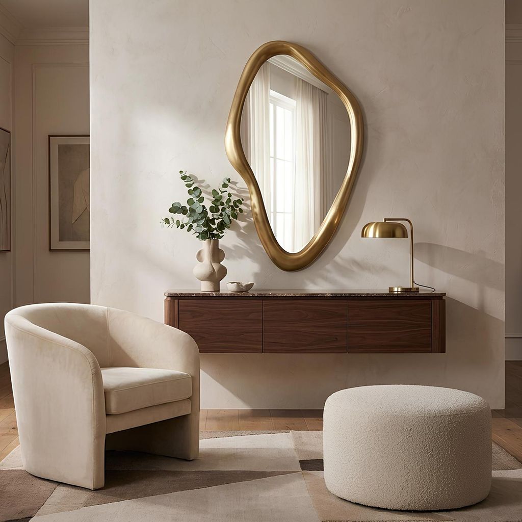 riess-ambiente Wandspiegel MARQUISE 150cm gold Polyurethan variabel aufhängbar organische Form