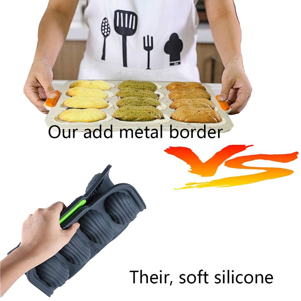 3 Stück Baguette Backformen Silikon - Antihaft Brötchenformen Für Ofen & Mikrowelle