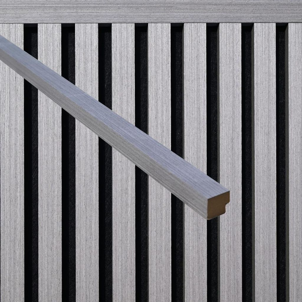 HOME DELUXE Abschlussleiste für Akustikpaneel ENDO Grey Oak - 80 cm - Menge: 3 | Abschlussleiste, Akustikpaneele Abschluss, Leiste für Akustikpan...