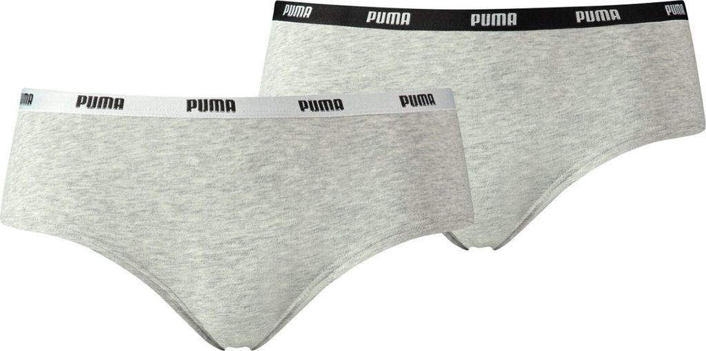 PUMA Iconic Hipsters 2er Pack Women grau/weiß/schwarz - XS