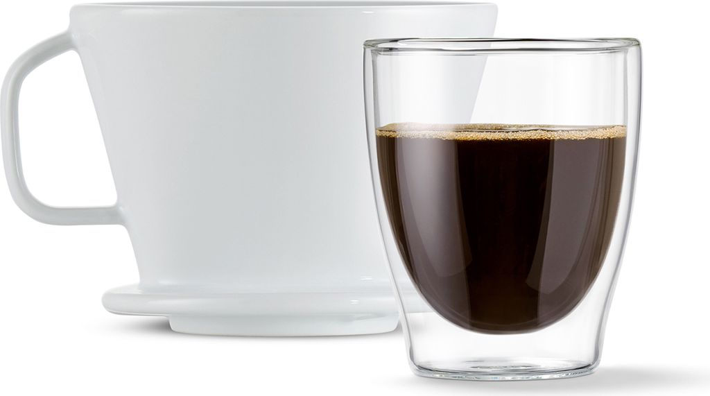 Tchibo Kaffeefilter, Filtergröße 2, Spülmaschinengeeignet, Keramik, Weiß