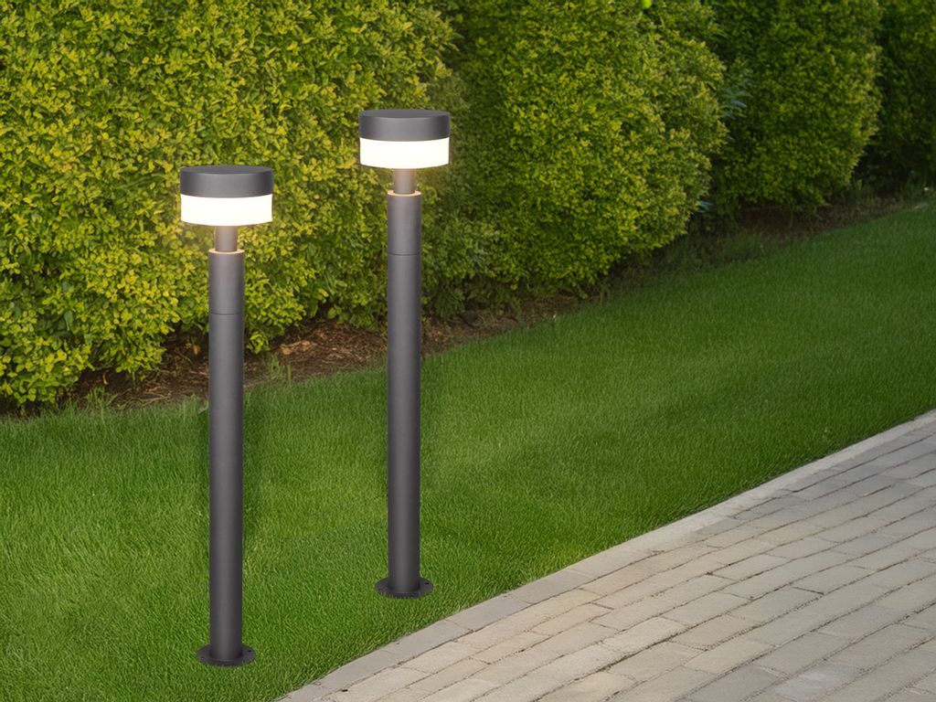 2er Set LED Wegeleuchten Wegbeleuchtung Garten & Einfahrt Anthrazit, Höhe 95cm