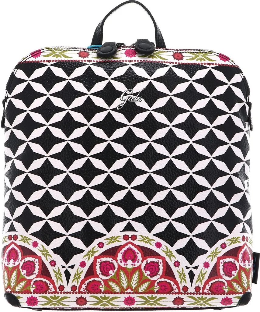 Gabs Brigitte TG Sac à dos en cuir imprimé Wallpaper et Ruga Multicolore