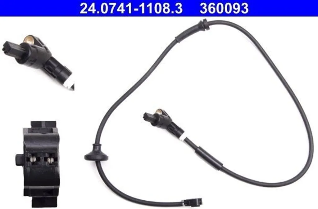 Capteur de vitesse de roue ABS ATE pour VW Polo 6N et Seat Cordoba 6K