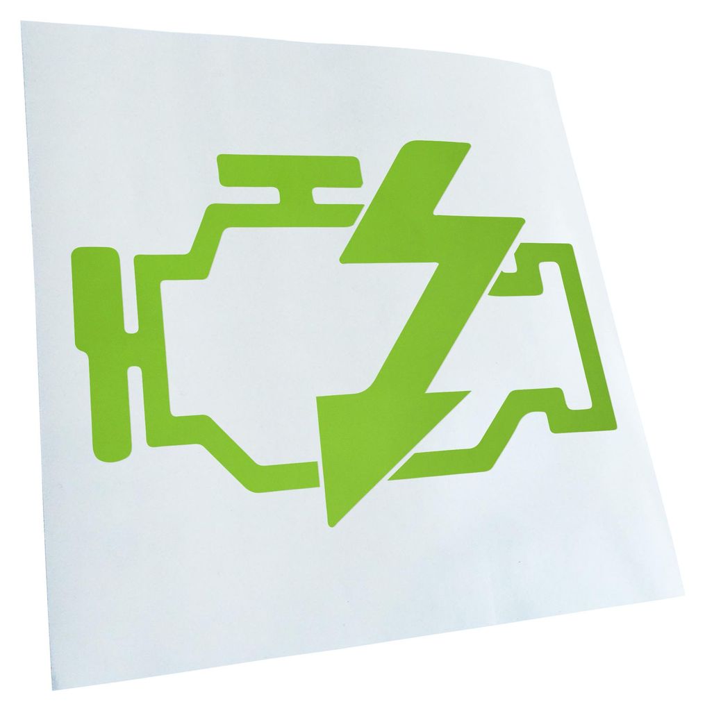 Kiwistar - Autoaufkleber - Motorkontrollleuchte Heckscheibenaufkleber - Aufkleber für Auto Kfz Fahrrad, LKW, Truck Mofa