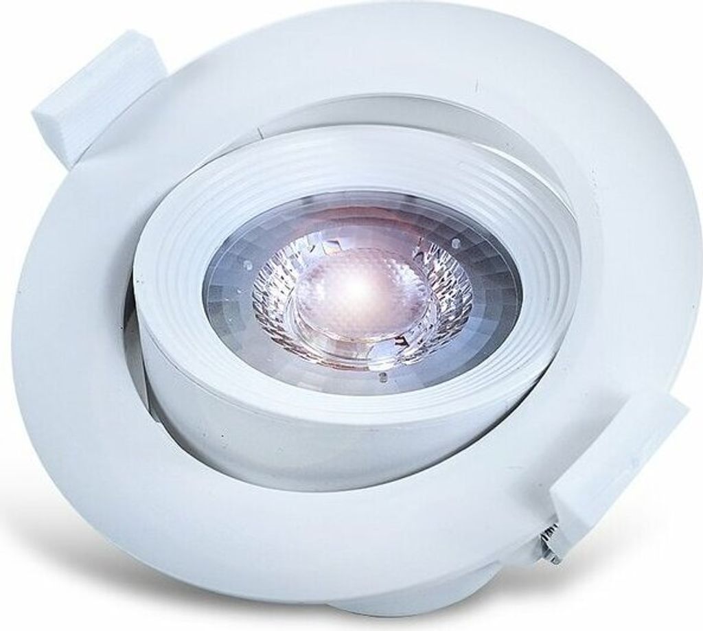 LED 10W COB Einbaustrahler 45° Grad Schwenkbar Ø120mm Rund Kaltweiß Spot Einbauleuchte 800 Lumen Deckenleuchte Weiß