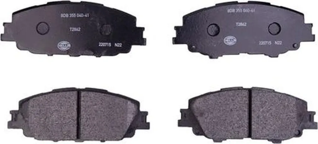 Plaquettes de frein HELLA 16,5mm sans avertisseur pour TOYOTA COROLLA