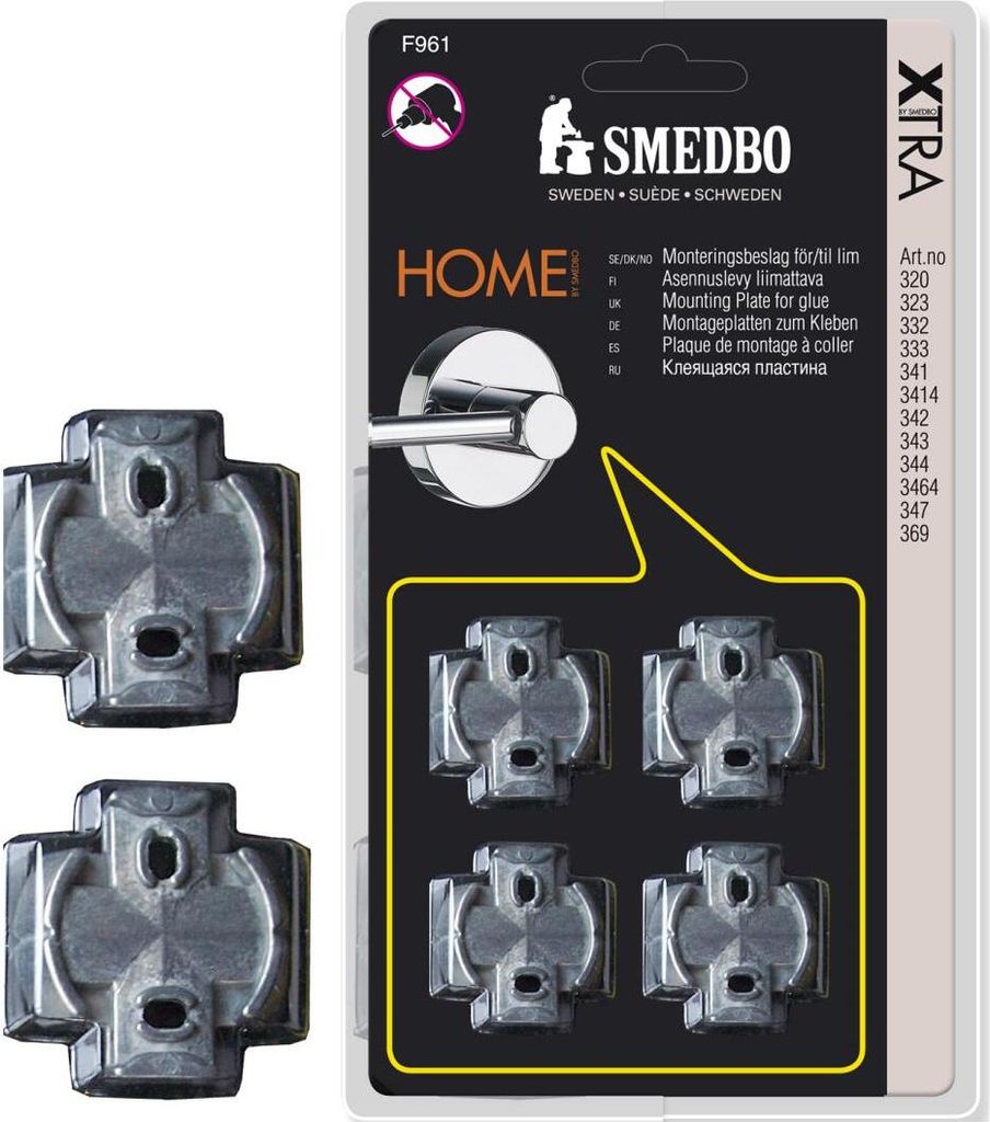 Smedbo Xtra Montageplatten zu Kleben für Home F961,,,F961