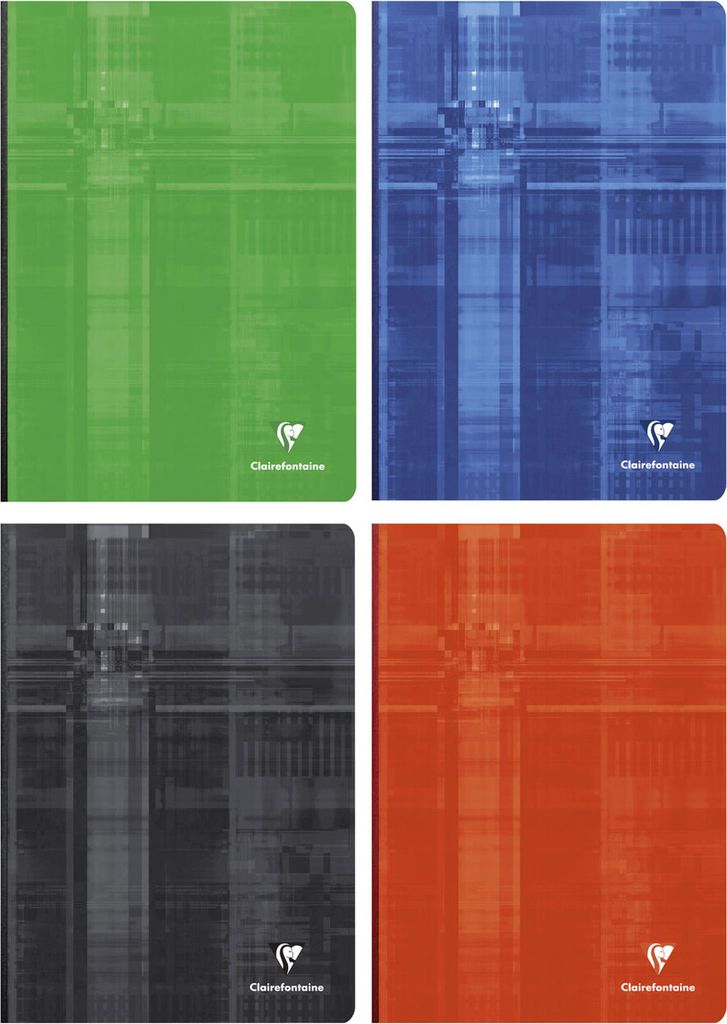 Clairefontaine Taschenbuch-Notizbuch, A4, 5x5 Raster, 192 Seiten, 5er-Pack