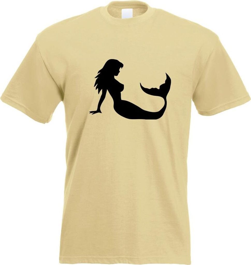 Kiwistar - T-Shirt - Khaki - Meerjungfrau - Seejungfrau Motiv Bedruckt Funshirt Design Print - mit Motiv Bedruckt - Funshirt Design - Sport - Freiz...