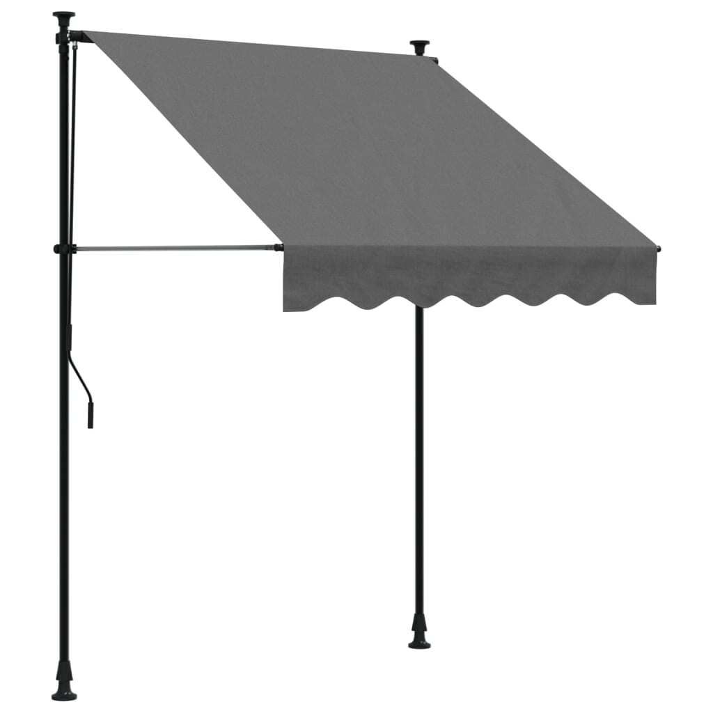 Tenda da sole retrattile antracite 150x150 cm in tessuto e Immagine del prodotto 