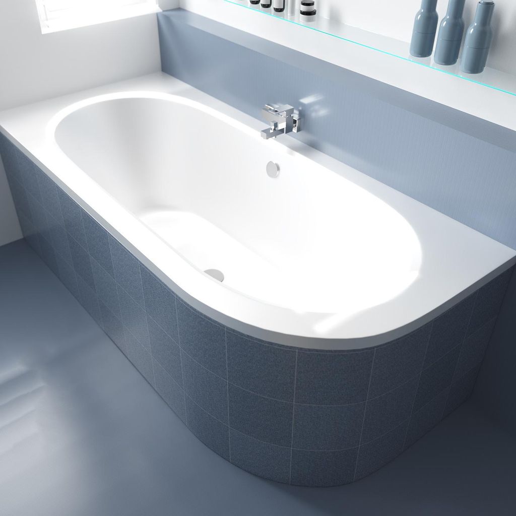 Baignoire d'angle 170x75 gauche avec revêtement en Image du produit 