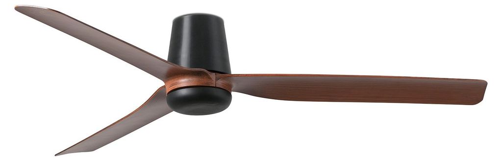 Energiespar Deckenventilator mit Fernbedienung Punt Tub Schwarz / Nussbaum