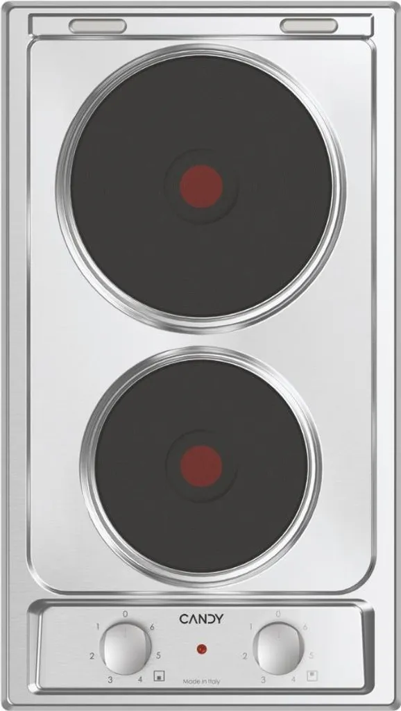 Candy CE32XK Plaque de Cuisson Électrique 30 cm en Acier Inoxydable