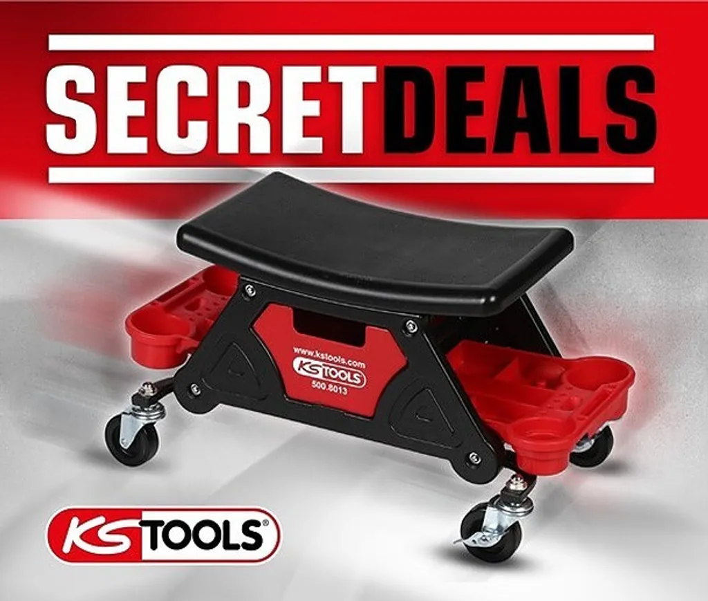 KS Tools 500.8013 Tabouret Mobile d'Atelier L650 x H350 mm de Qualité