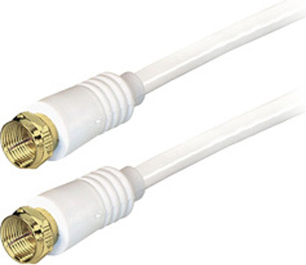 Transmedia Verbindungskabel; F-Stecker gerade - F-Stecker gerade, extrem geringe Dämpfung ohne Absorberferrit, 1,5 m, FH 1-1 DOG