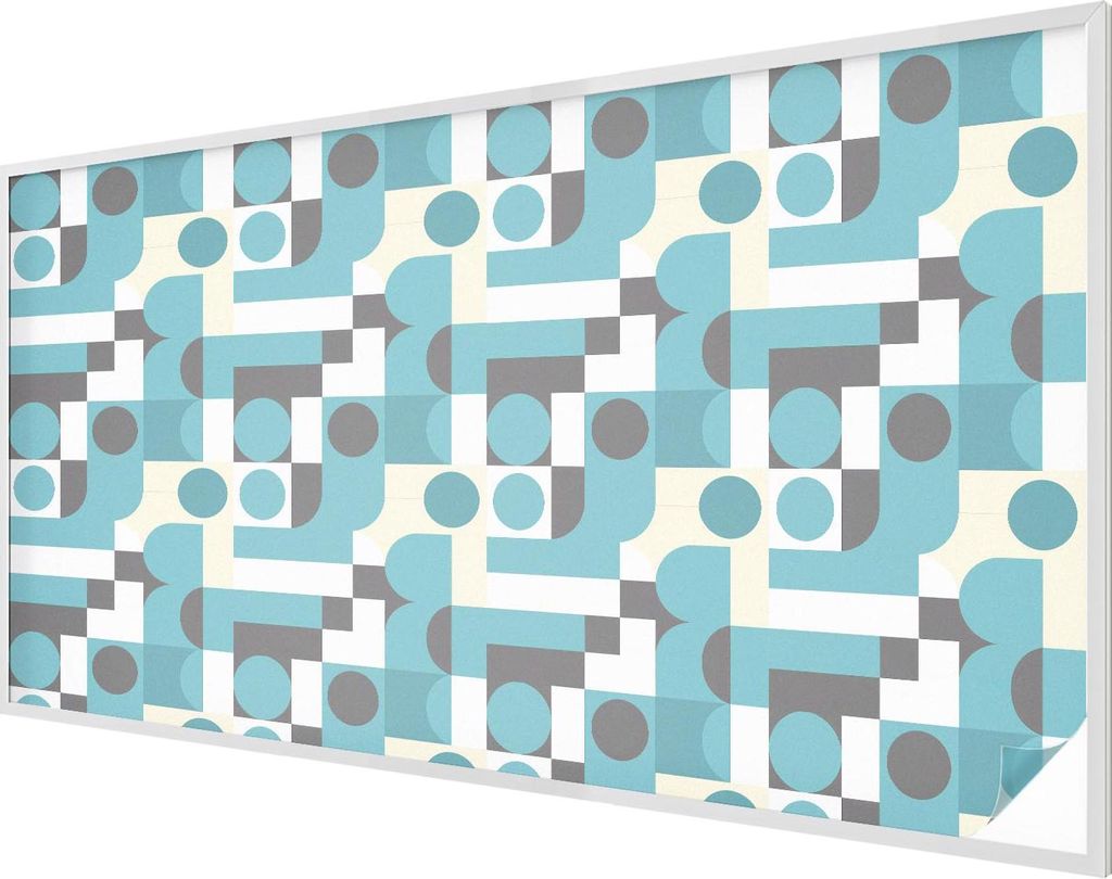 Buntglas Fensterfolie – 116x200 cm – Stained-Glass Design – blickdichte dekorative Sichtschutzfolie – selbstklebend, UV-Schutz – Geometri...