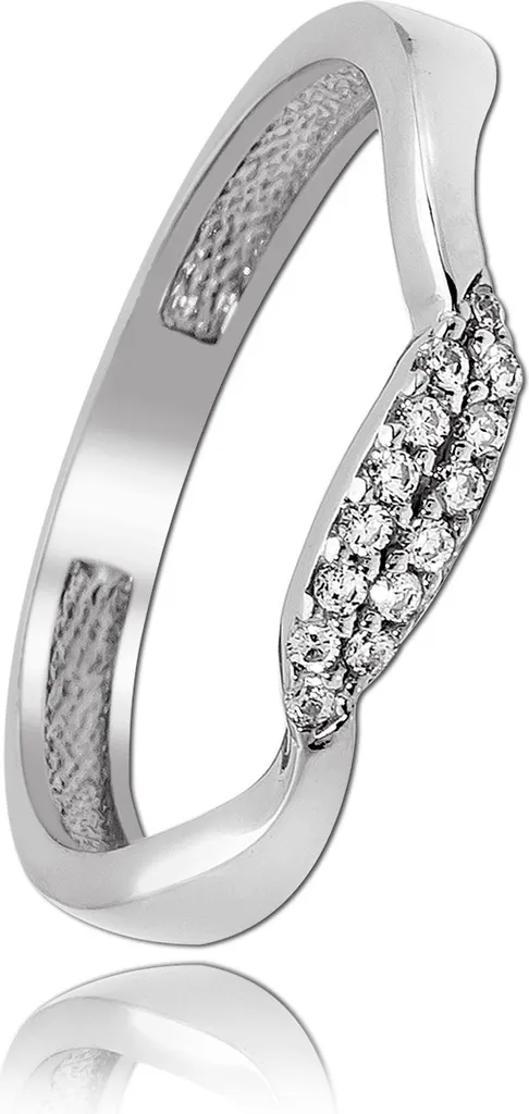 Bague Fine en Or Blanc Véritable pour Femme Balia 333 Taille 56 Chic
