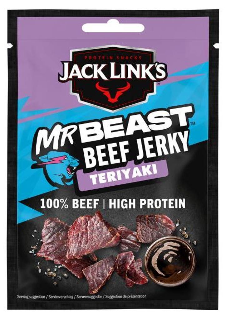 Jack Link's Beef Jerky Teriyaki MrBeast 25g Produktbild 