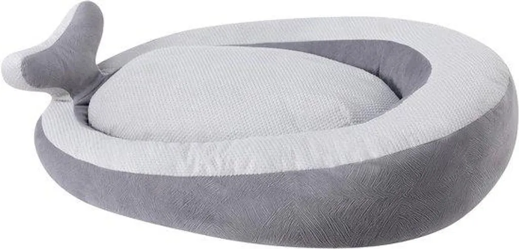 Panier pour chien respirant et moelleux - Petit lit gris anti-stress