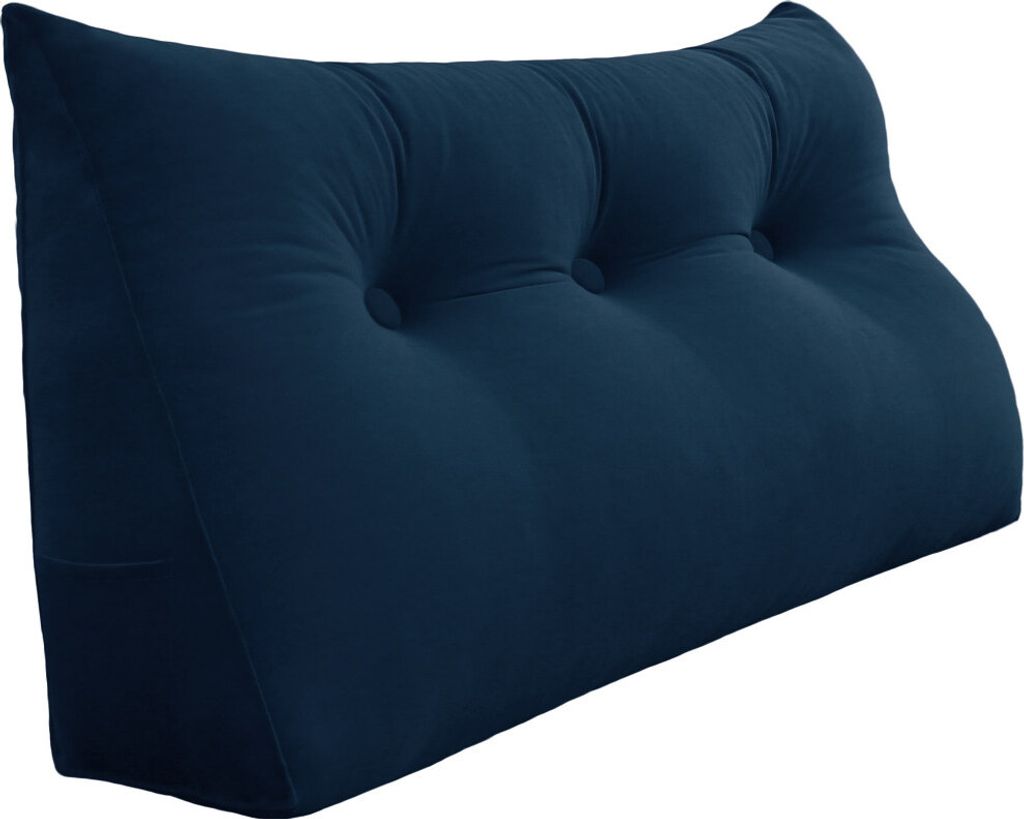 Großes ergonomisches Kopfteilkissen Keilkissen aus Samt, Lesekissen, Keilkissen, Rückenkissen, Ruhekissen, Dekokissen