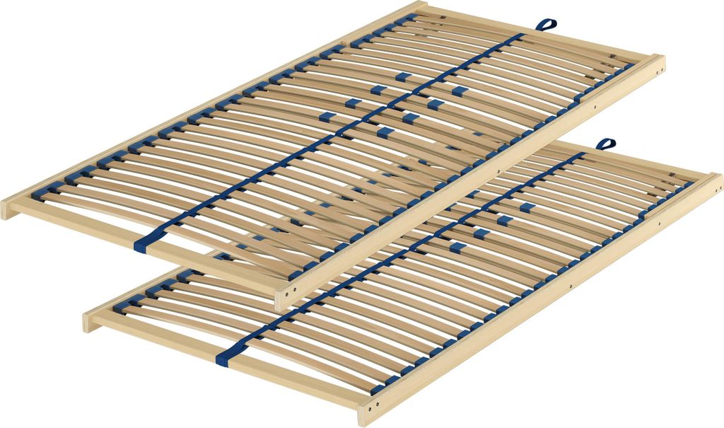 70.32-09 FV DP Federholzrahmen Lattenrost 90x200 cm Kopfteil verstellbar - Doppelpack