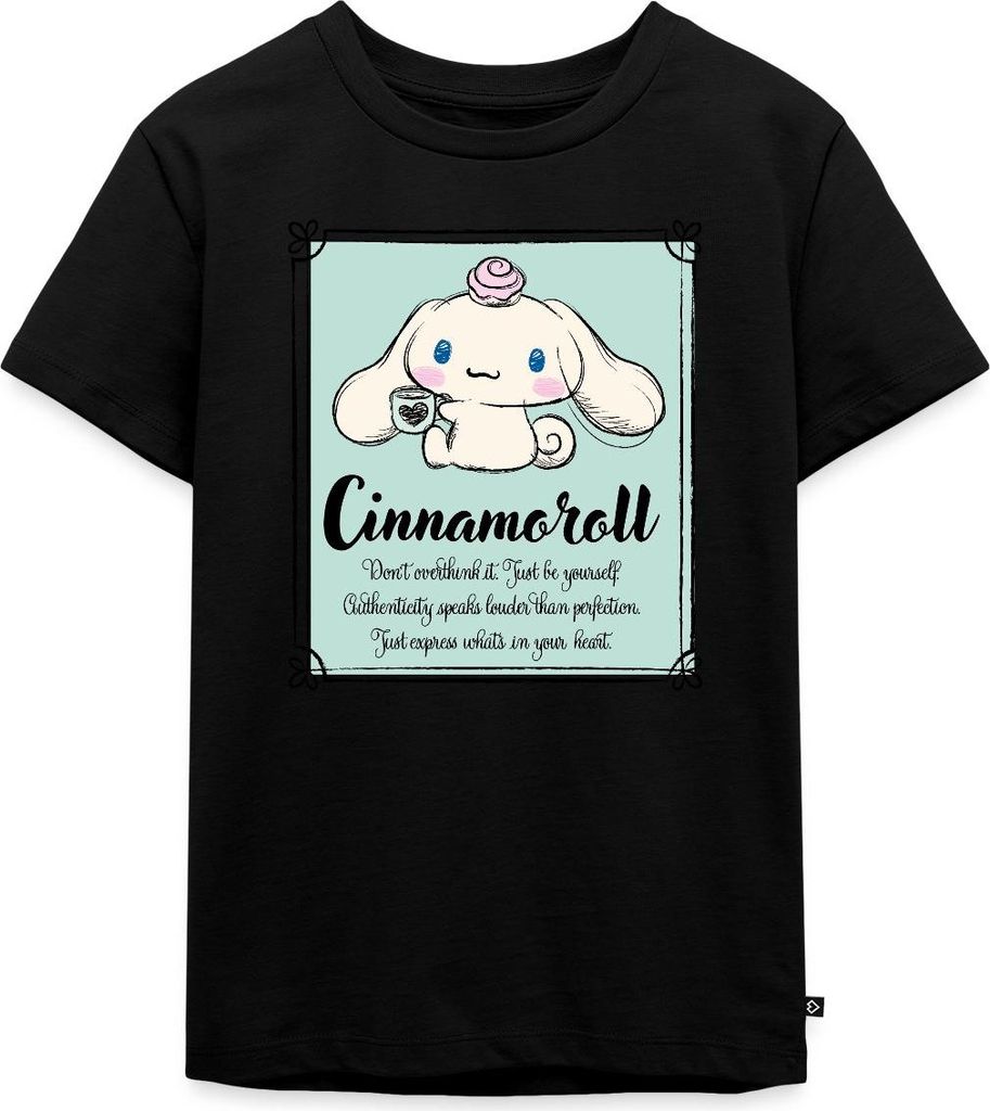 Spreadshirt Cinnamoroll Just Be Yourself Kinder Premium T-Shirt, 98/104 (2 Jahre), Schwarz