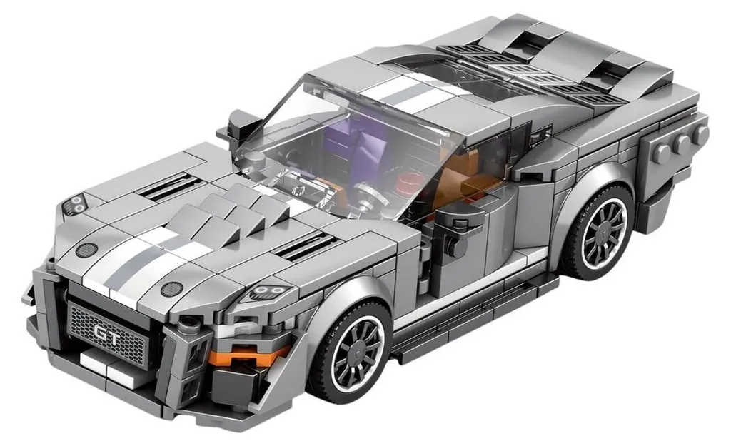 Jeu de Construction Voiture GT500 Gris 437 Pièces - LEAN Toys 28912