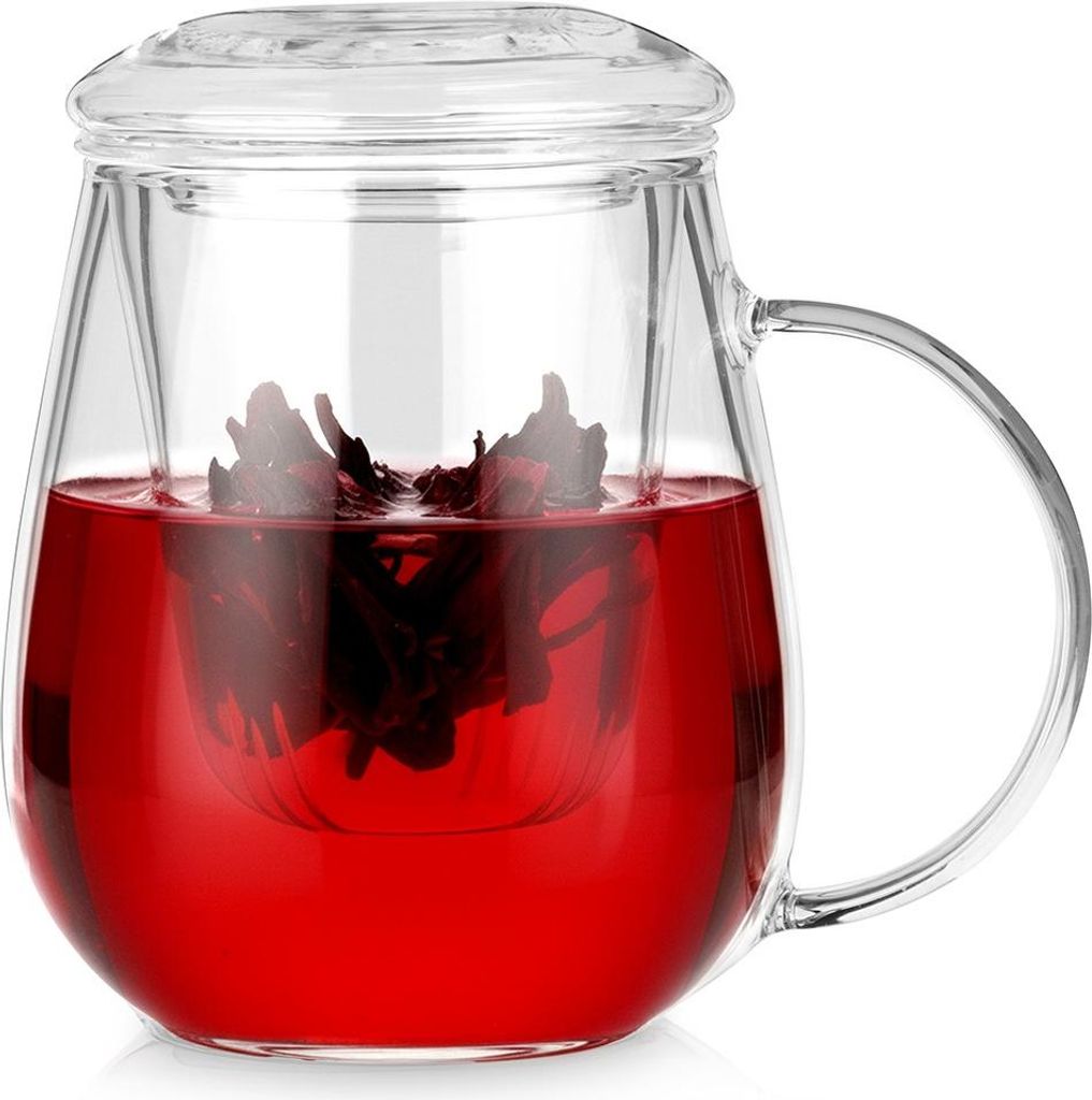Vilde | Teetasse mit Teesieb und Deckel - 530 ml - Aus Glas Produktbild 