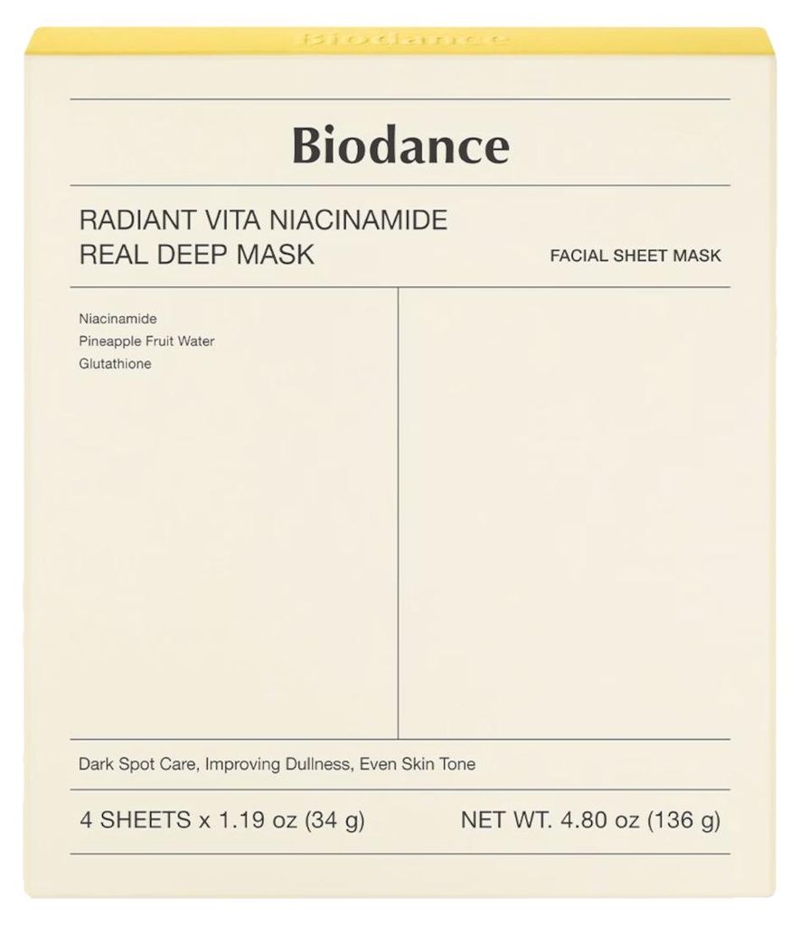 Biodance Radiant Vita Niacinamide Real Deep Mask 4 x 34 g Produktbild 
