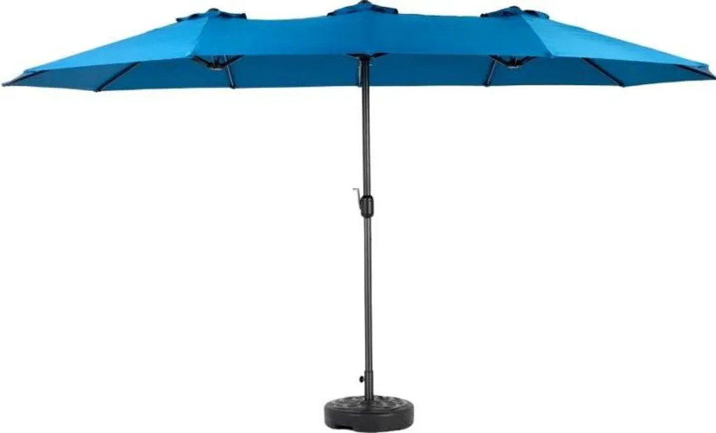Parasol double face 4,5m rectangulaire bleu marine avec manivelle XL