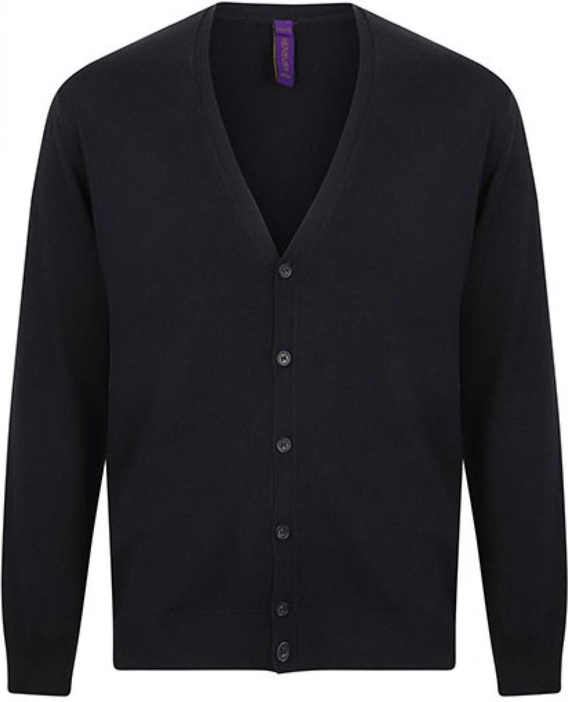 Henbury H722 | MenŽs V Button Cardigan - Farbe: Navy - Größe: XS