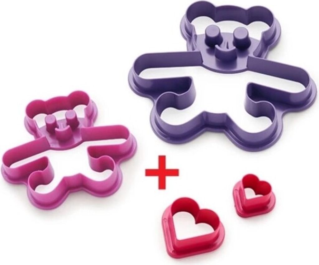 Betty Bossi Ausstechform »für Kekse Bärchen«, Kunststoff, (Set, 4-St), Kunststoff-Spülmaschinengeeignet