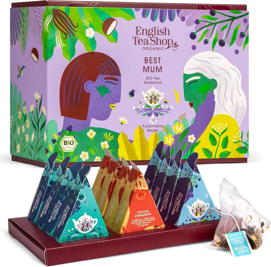 ETS - Tee Geschenk für Mama "Best Mum", BIO, 12 Pyramiden Beutel