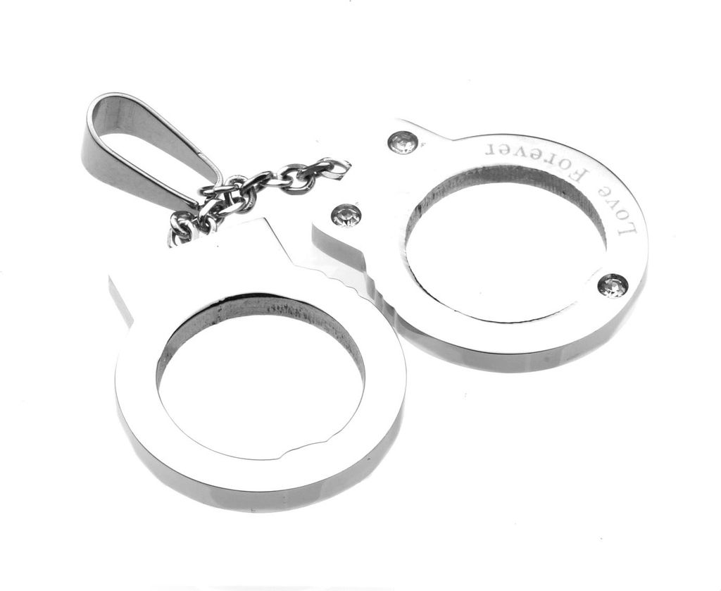 Edelstahl Anhänger aus 316L Handschellen