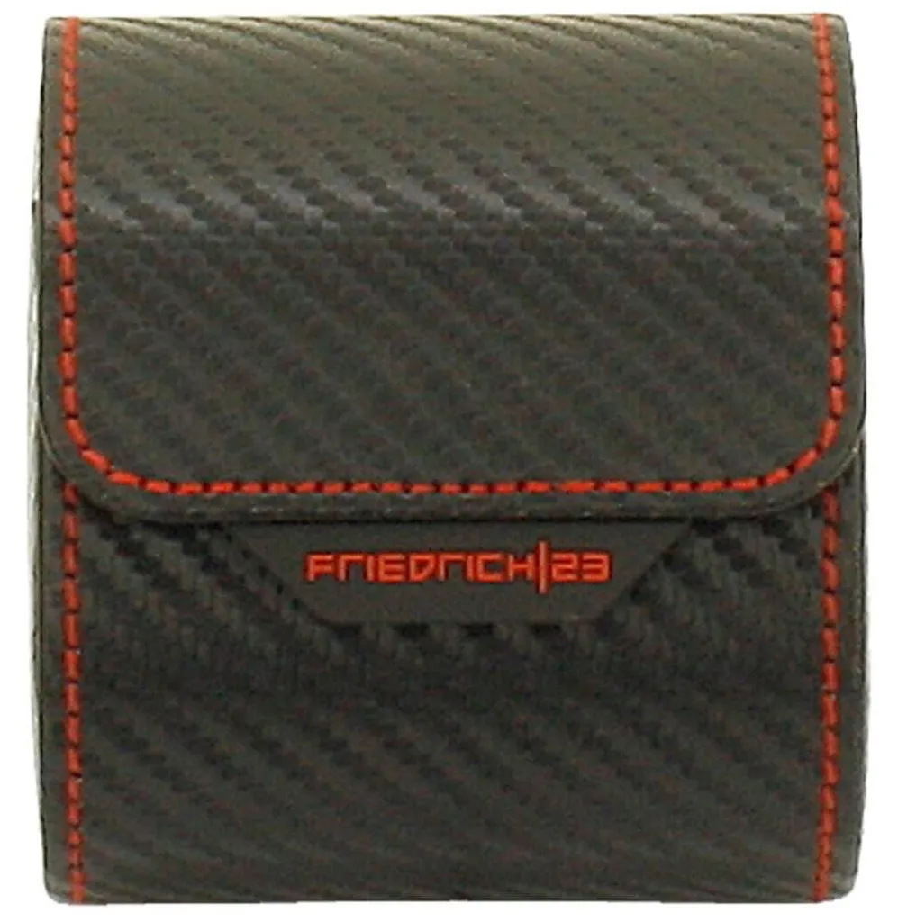 Friedrich23 Rouleau Montre Carbone Noir 32057-2 Étui de Voyage de Luxe