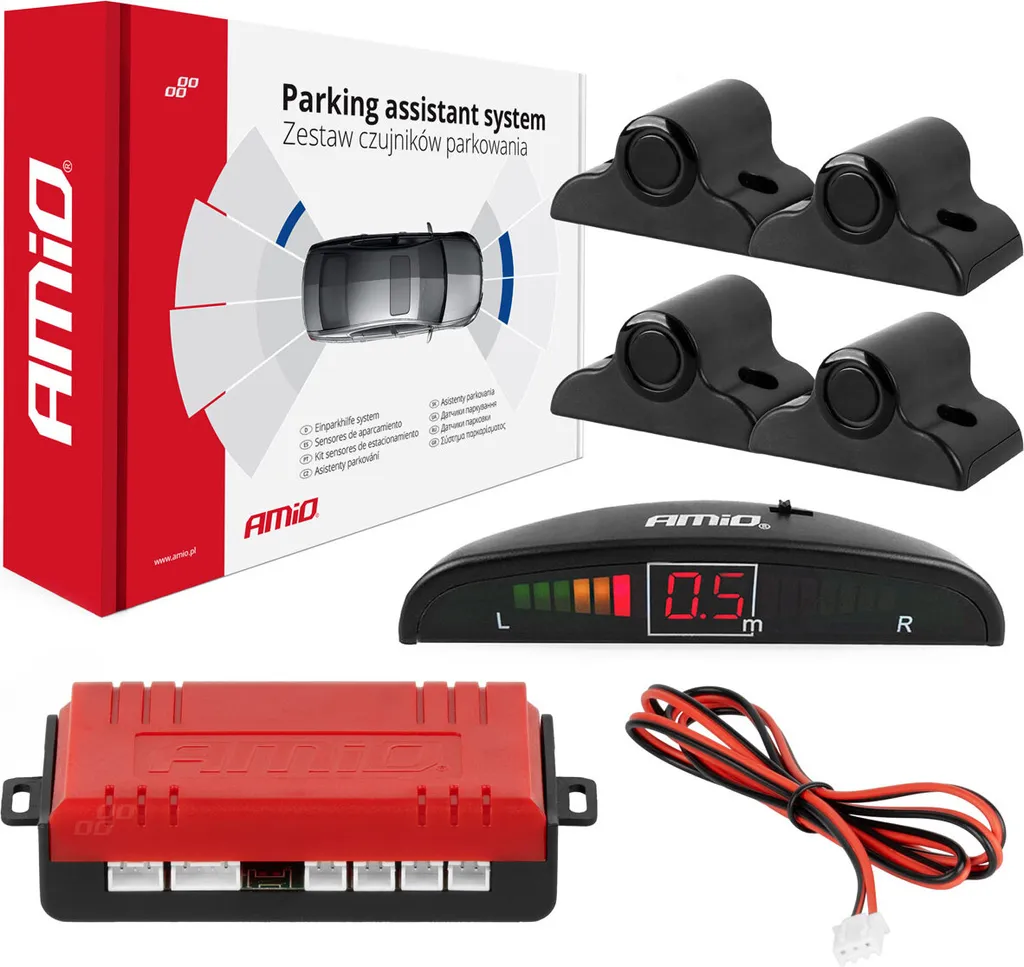 AMiO TRUCK Sistema Parcheggio LED 4 Sensori 19mm - Massima Sicurezza
