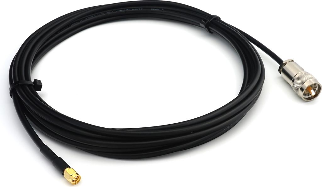 7m SMA Stecker auf PL259 UHF RG58 Koaxialkabel - Wetterfestes Verlustarmes Verlängerungskabel - PL Antennenkabel für CB Funk HAM Funkgerät SWR A...