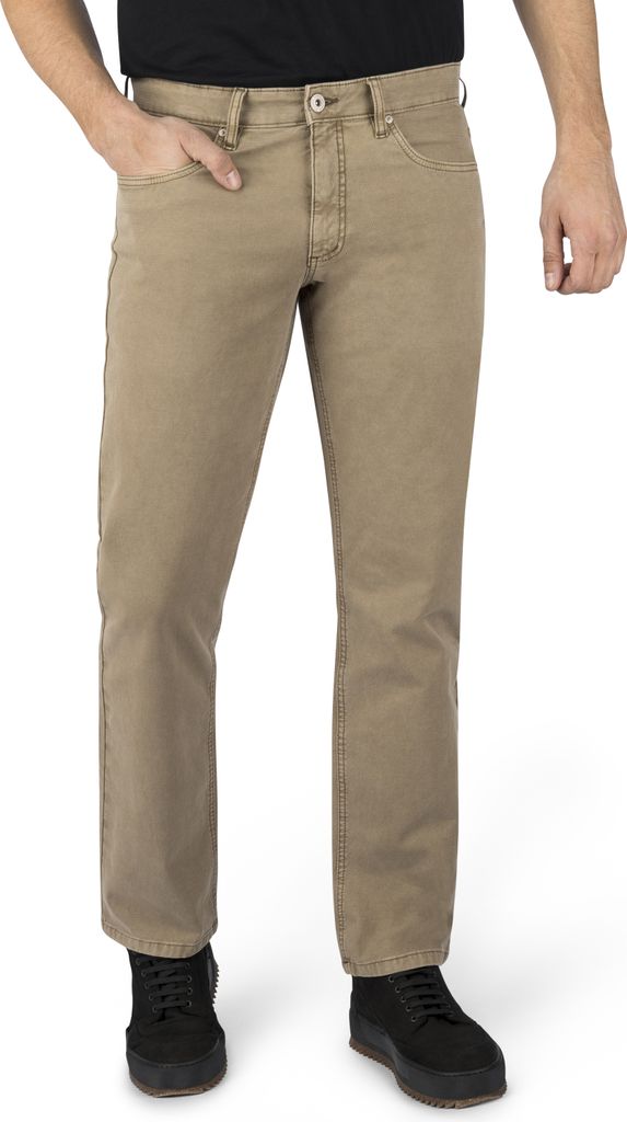 HERO by John Medoox DENVER COLOUR Herren 5-Pocket-Jeans Straight Fit W42 / L30 tabac structure